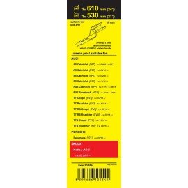 Stěrače Flat Set (CUBE16) 610 + 530 mm na Audi A5 Cabriolet 09/2016-