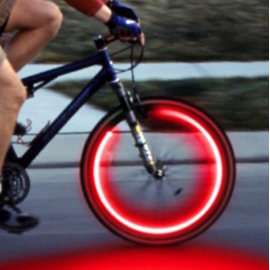 Svítící LED čepičky ventilků červené 2ks