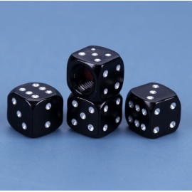 čepičky ventilků kostky černé