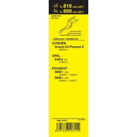 Stěrače FLAT SET (CUBE) 810+660mm Peugeot 5008 09.2009 - 12.2017