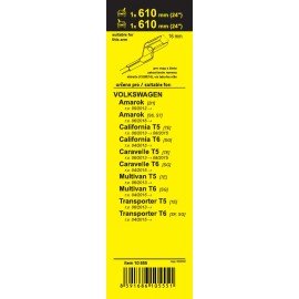 Volkswagen Caravelle T6 stěrače FLAT SET (CUBE16) 610+610mm