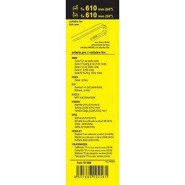 Renault Safrane Stěrače FLAT SET (HOOK) 610+610mm