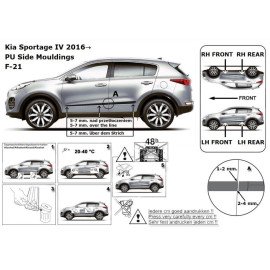 Boční lišty dveří Kia Sportage od 2016-