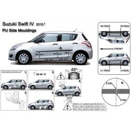 Boční lišty dveří Suzuki Swift 5D od 2010 - 2016 hatchback