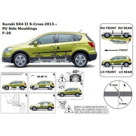 Boční lišty dveří Suzuki SX4 II s-cross od 2013-