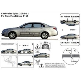 Boční lišty dveří Chevrolet Epica od 2006 - 2011