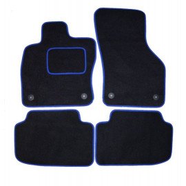 Textilní koberce pasující na Škoda Fabia IV od 2021- černo modré