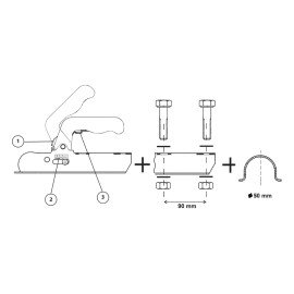 Přívěsný kloub - trubková oj 50mm E homologace