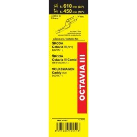 Stěrače Flat Vw Caddy od 2017- (610+450mm)