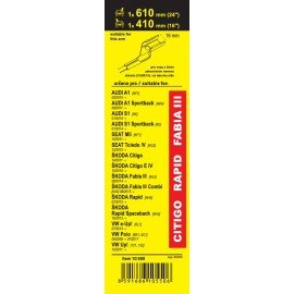 Stěrače Flat Škoda Citigo E iV r.v. 2010-2019 (610+410mm)