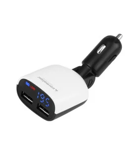 Autonabíječka s volmetrem 2x USB