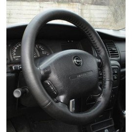 Kožený potah volantu Mária Cavallo černý AX perforovaný