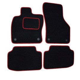 Textilní koberce pasující na Škoda Kodiaq černo červené 2017-