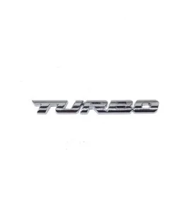 Znak Turbo nápis chrom