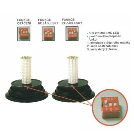 Maják  oranžový 50 led 12V/24V