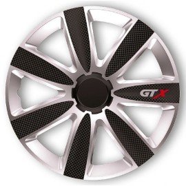 Poklice na kola 14" GTX carbon black silver