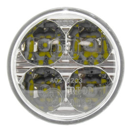 Světla denního svícení 4 HIGH POWER LED 12V/24V (kulatá 70 mm) Homologace 