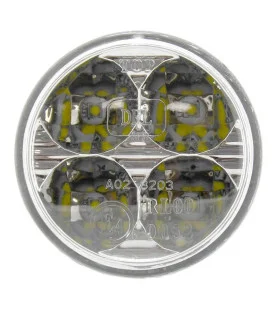 Světla denního svícení 4 HIGH POWER LED 12V/24V (kulatá 70 mm) Homologace 