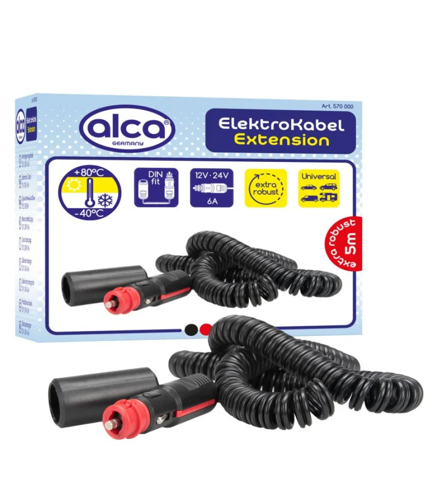 Prodlužovací kabel do auta 12V/24V, 5 m, 6 A