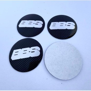 BBS znaky na poklice samolepka BBS 60 mm carbon