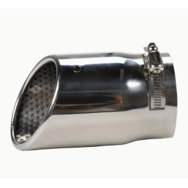 Nerezová koncovka výfuku šikmá, 15.6 × 8.8 cm Univerzální nerez tuning koncovka