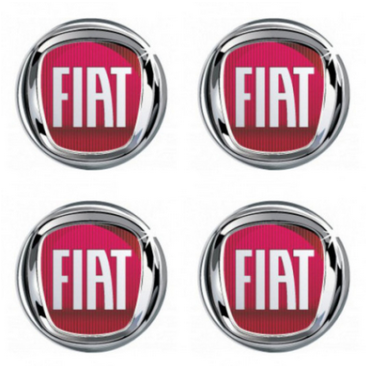 Samolepka na poklice, alu kola Fiat červený 55 mm