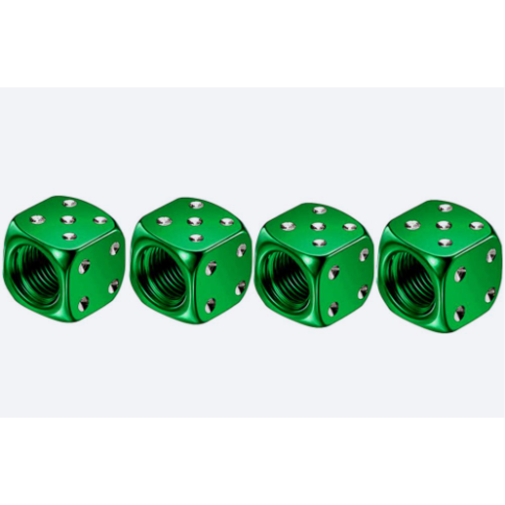 čepičky ventilků kostky zelená