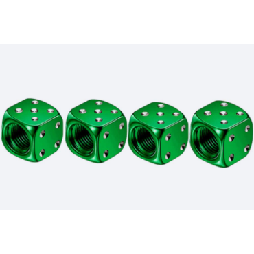 čepičky ventilků kostky zelená