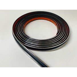 Lišta gumová černá + chrom