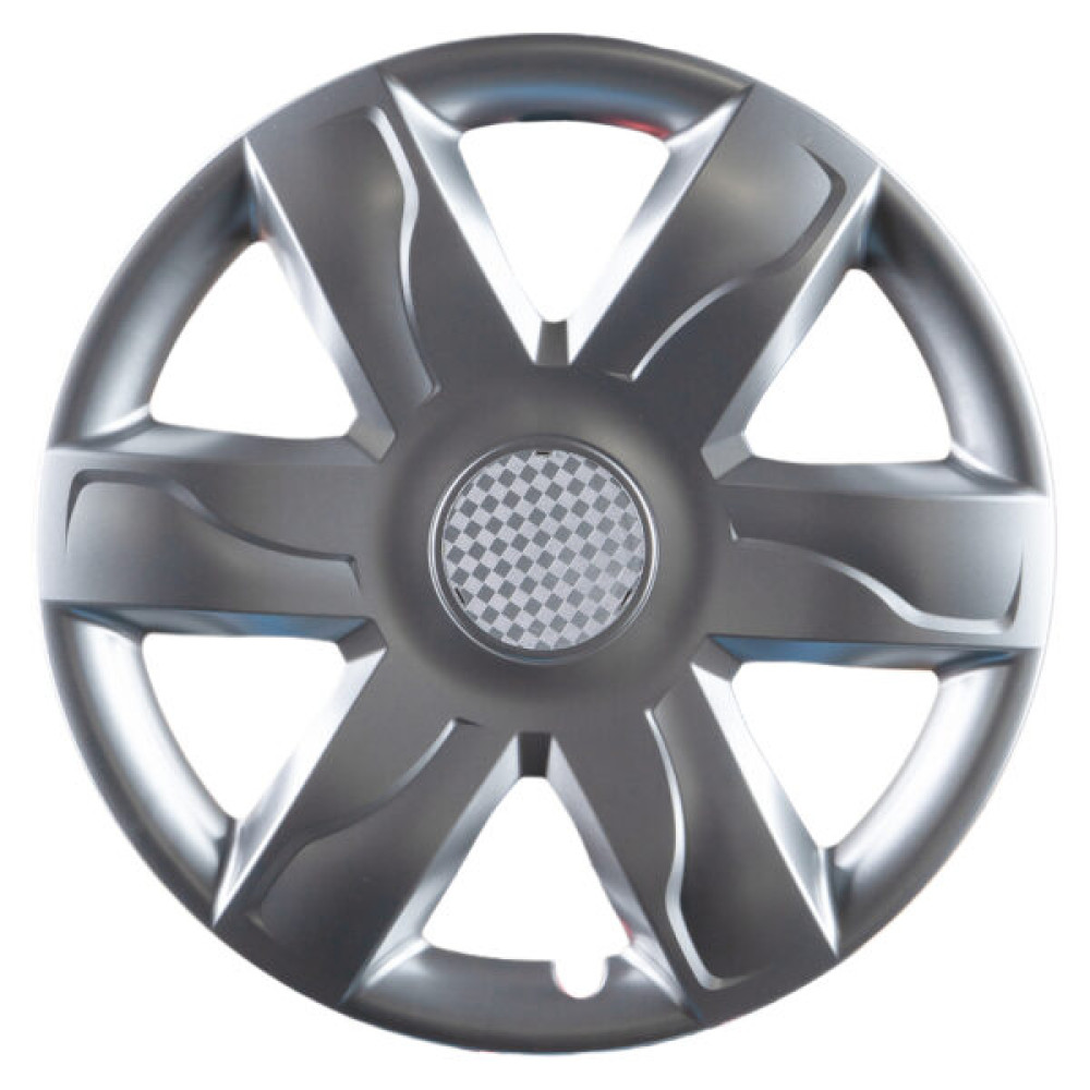 Poklice na kola 15" Spiral silver